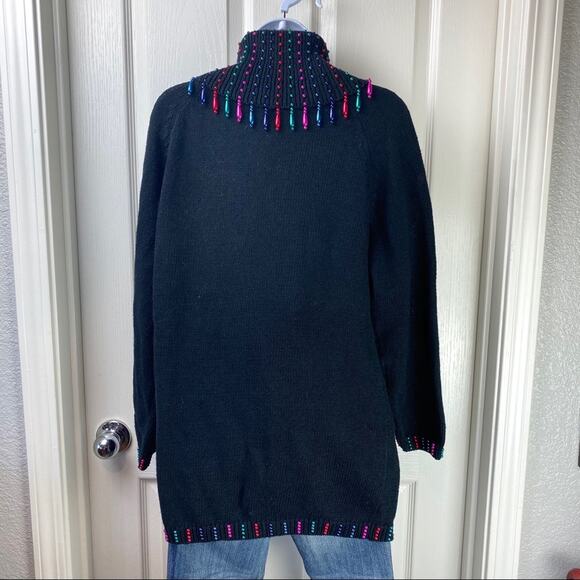 Vintage Victoria Harbour Oversized Beaded Sweater S - Picture 3 of 5